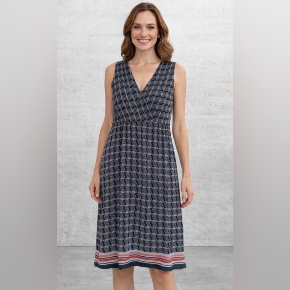 Lane Bryant sleeveless wrap front women’s midi dress SZ 14